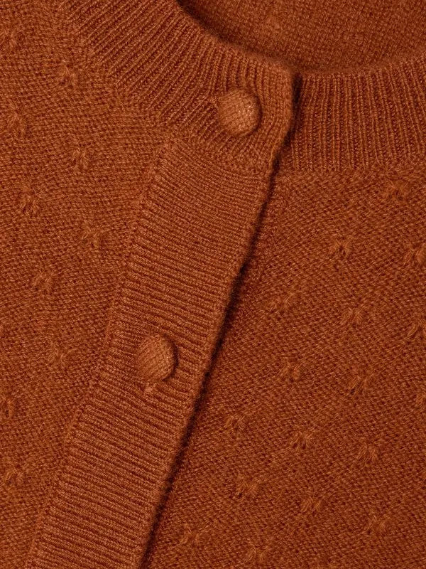 Frame the Cashmere Pointelle Cardigan MSRP $498