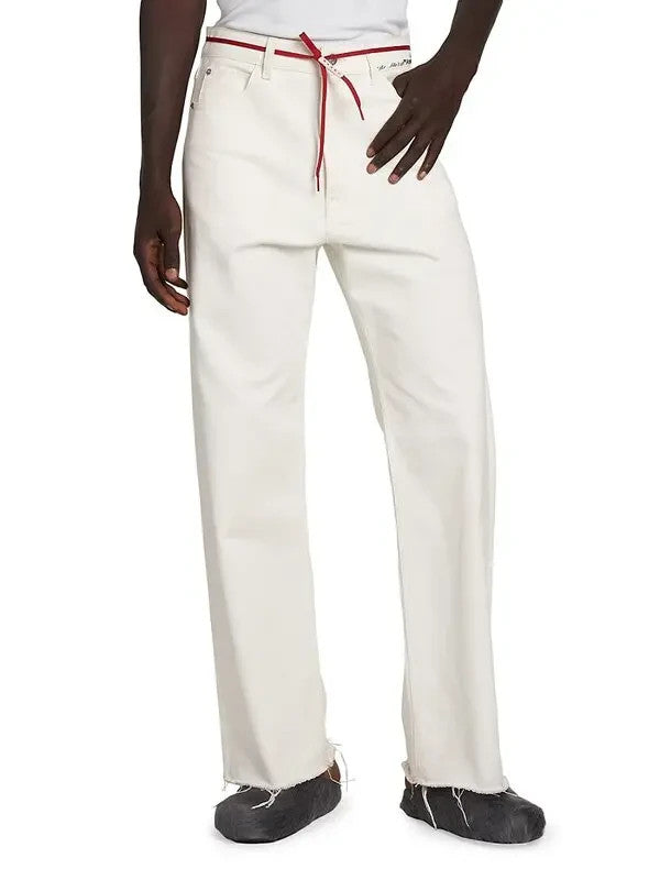 Marni Tie-Waist Straight-Leg Trousers MSRP $735