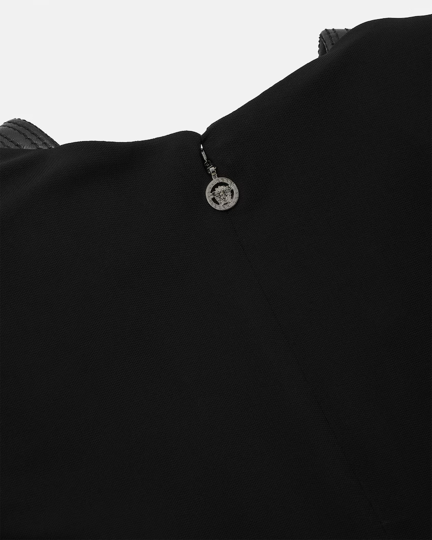Versace Stretch Crêpe Jersey Midi Size 46 Dress MSRP $3190