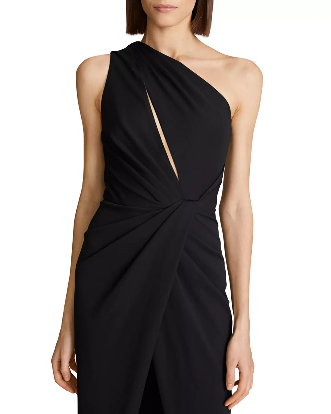 HALSTON Celeste Pleated One Shoulder Gown MSRP $645