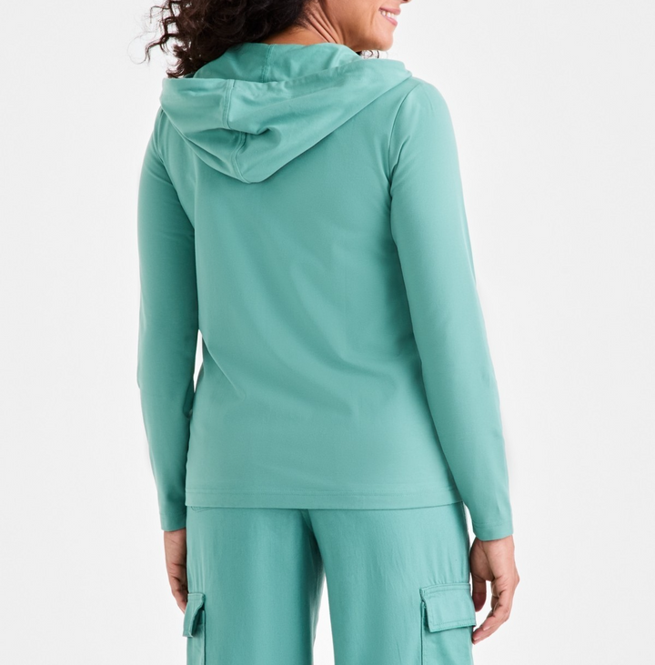 Style & Co Zip-Front Long-Sleeve Hoodie MSRP $39.99