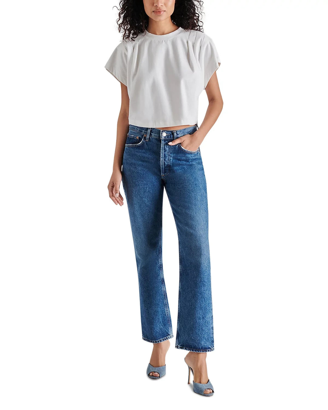 STEVE MADDEN Noah Pleated Tee MSRP $49