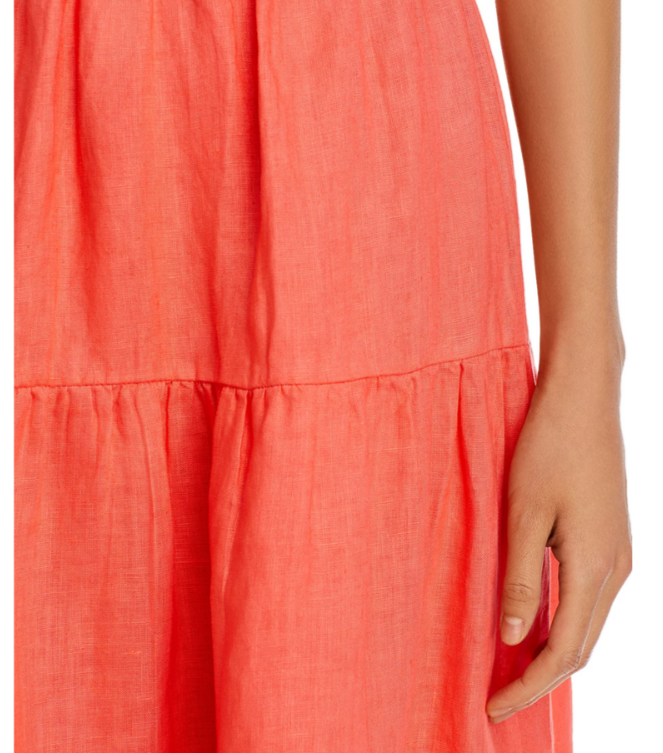 Bella Dahl Linen Halter Midi Dress MSRP $216