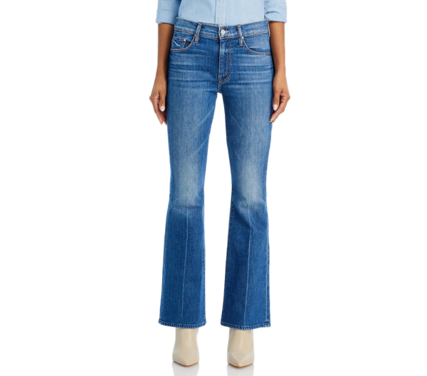 MOTHER The Weekender Mid Rise Flared Jeans MSRP $258