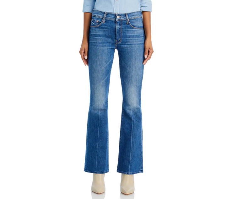MOTHER The Weekender Mid Rise Flared Jeans MSRP $258