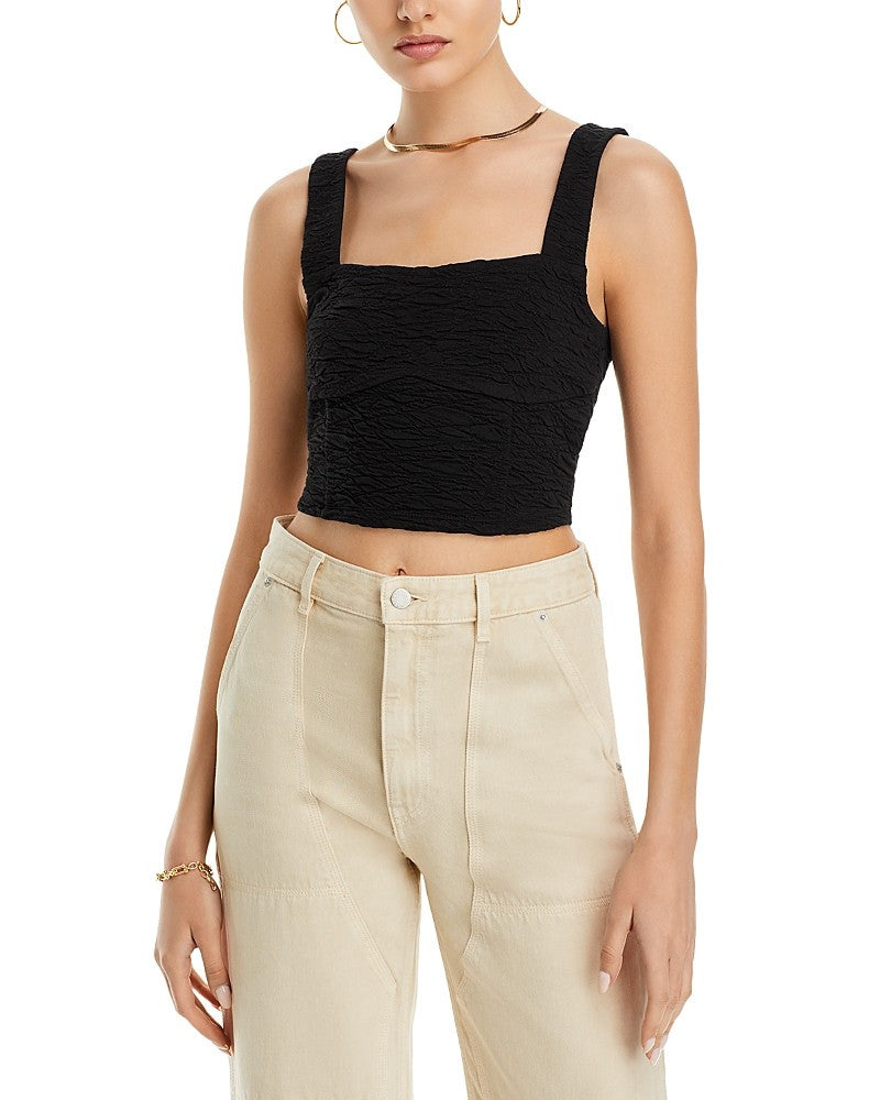 Good American Crinkled Cropped Top MSRP $129