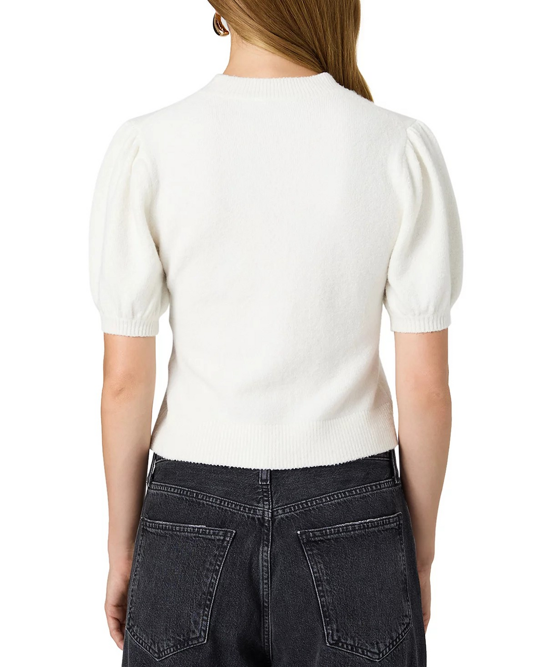 French Connection Vhari Puff Sleeve Cardigan MSRP $118