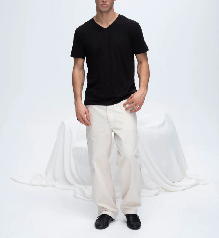 ATM Men's Slub Jersey V-Neck Tee MSRP $85