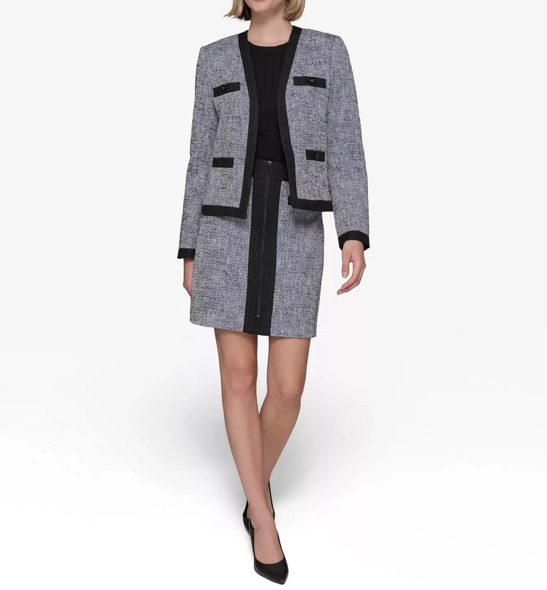 KARL LAGERFELD PARIS Women's Open-Front Jacket MSRP $179