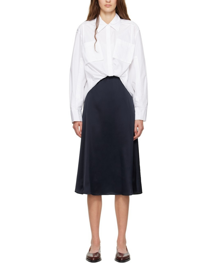 3.1 Phillip Lim  Shirt Combo Slip MIDI Dress MSRP $695