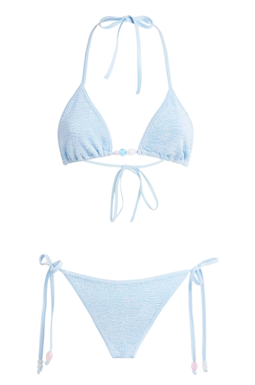 Hunza G Gina Beaded Bikini Set MSRP $285