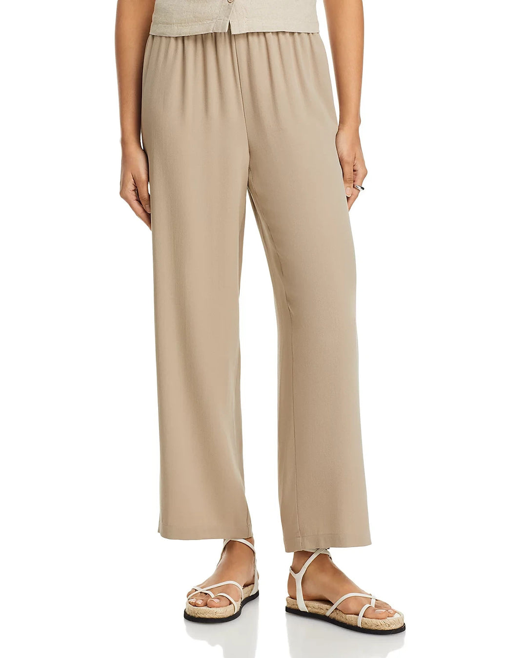 Eileen Fisher Silk Straight Ankle Pants MSRP $248
