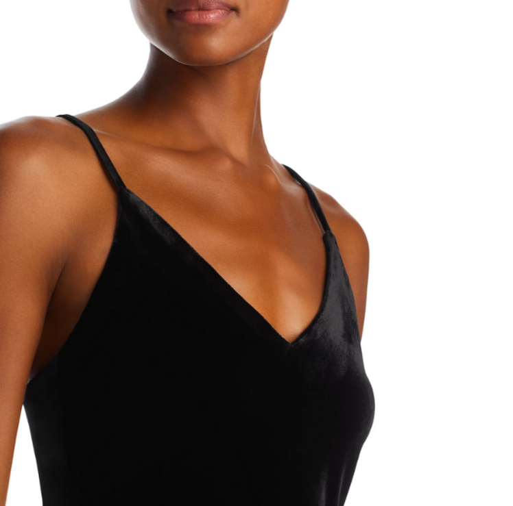 L'AGENCE Seridie Velvet Midi Slip Dress MSRP $595