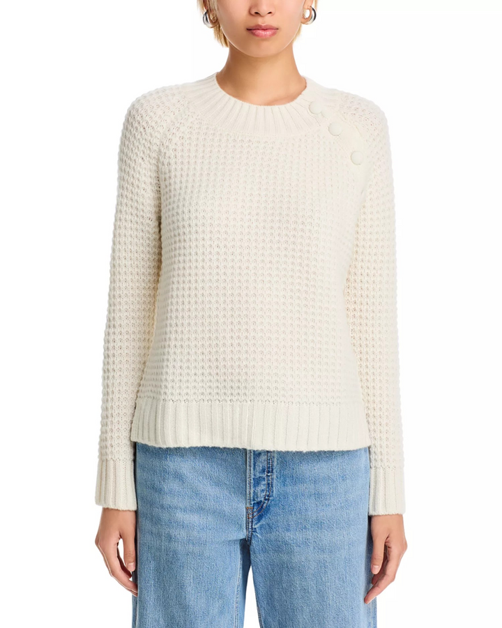 C by Bloomingdale's Cashmere Waffle Knit Sweater MSRP $198