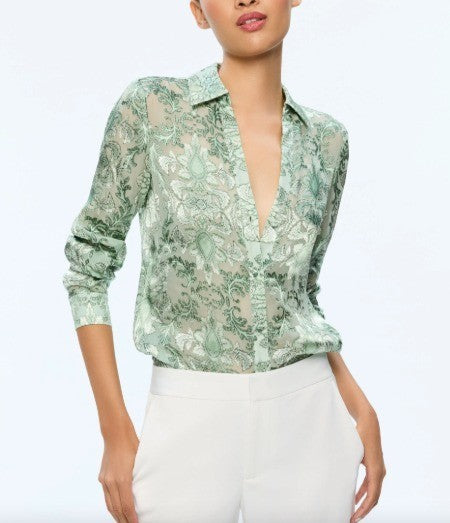 Alice and Olivia Eloise Blouse MSRP $395