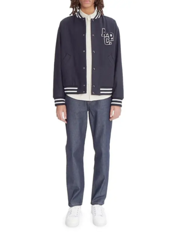 A.P.C. Micky Wool-Blend Varsity Jacket MSRP $700