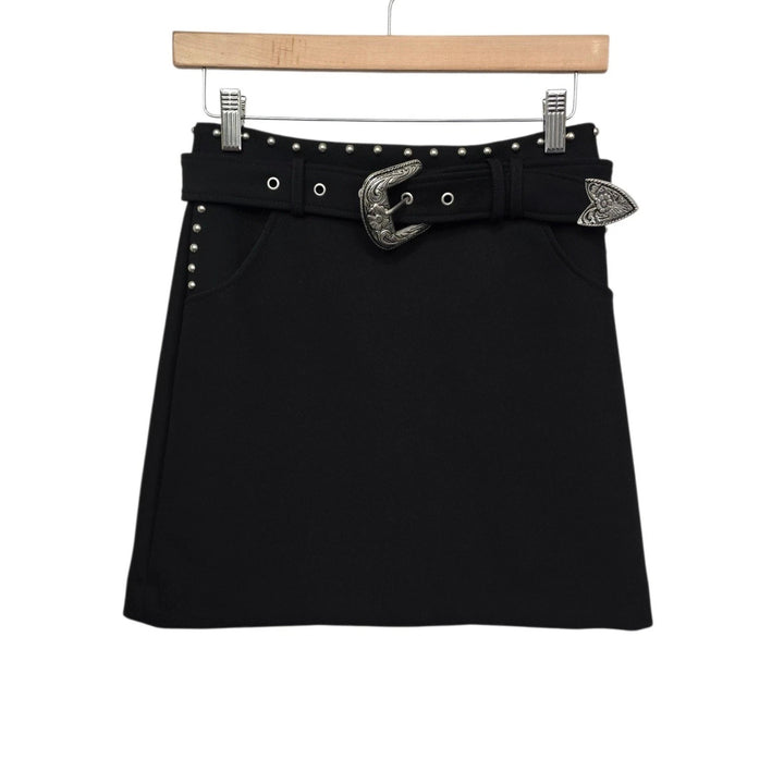 Avec Les Filles Western Studded Belted skirt MSRP $99