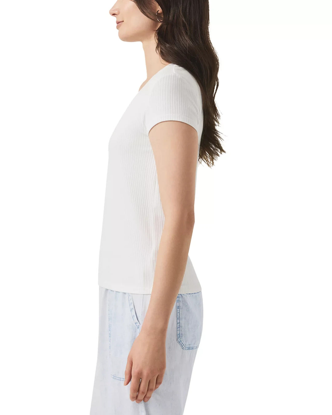Splendid Hailey Rib V Neck Tee MSRP $58