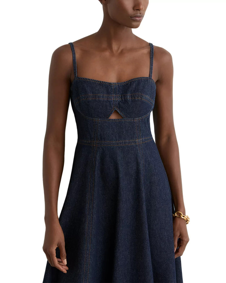 REISS Emma Cotton Cut Out Dress MSRP $440