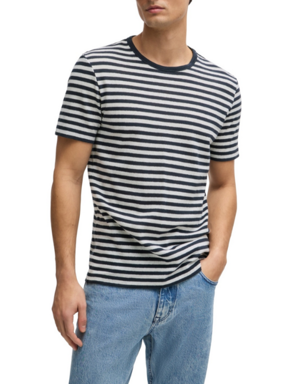 BOSS Tiburt Striped Tee MSRP $128