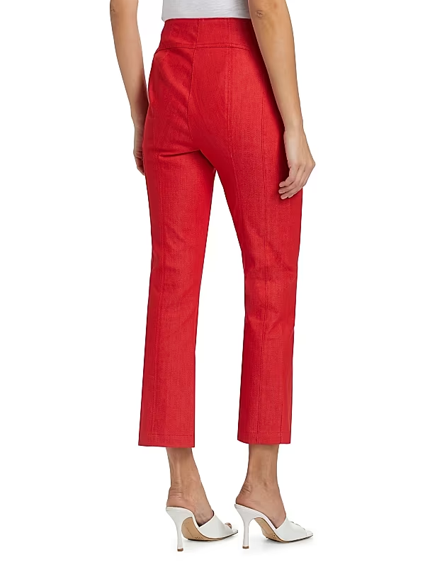 Cinq à Sept Women's Loren Front-Zip Crop Pants MSRP $265