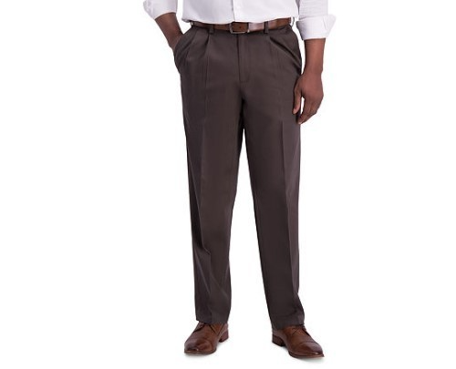 Haggar® Premium Khaki™ Classic-Fit Pleat Front Pant MSRP $70