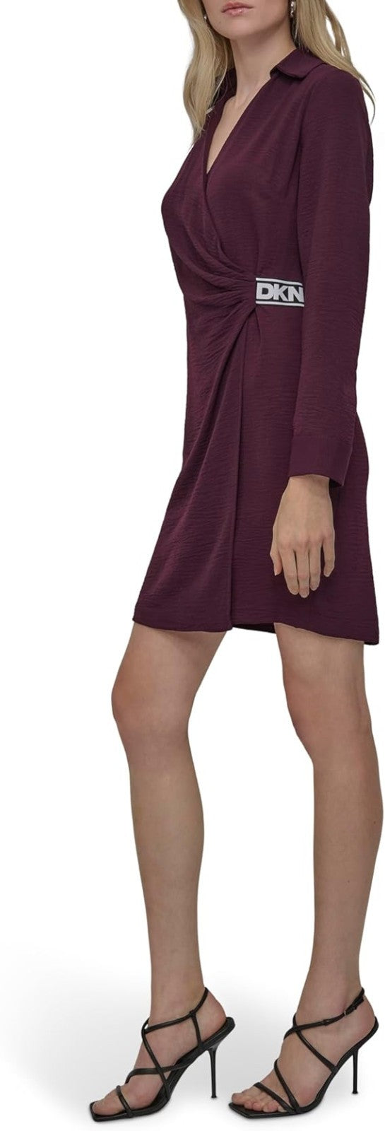 DKNY Long Sleeves Wrap Dress