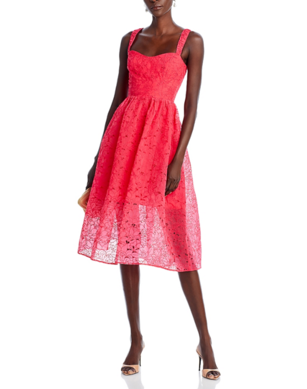 FRENCH CONNECTION Sleeveless Lace Midi Dress MSRP $198