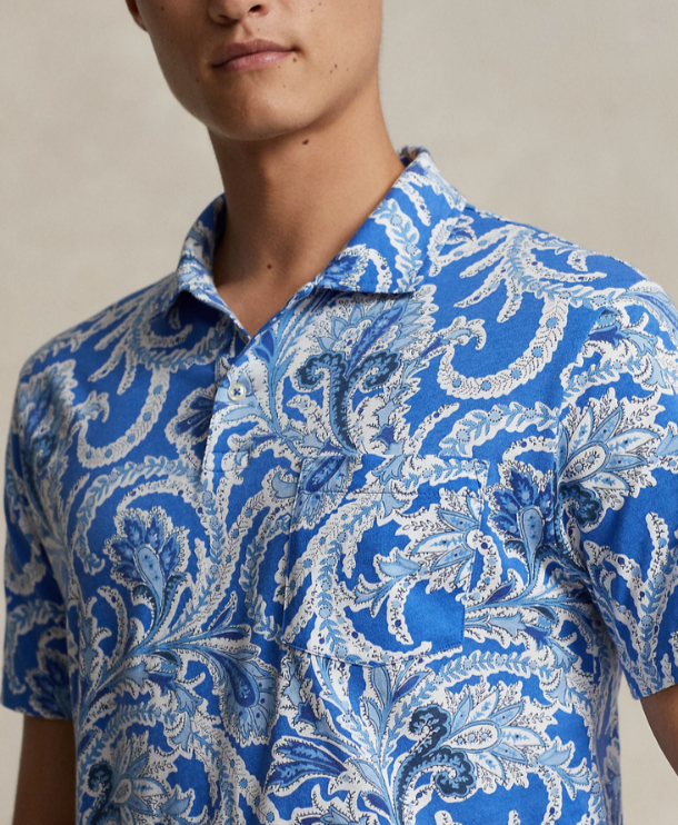 Polo Ralph Lauren Printed Jersey Polo Shirt MSRP $168