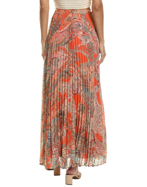 L'Agence Torin Pleated Maxi Skirt MSRP $550