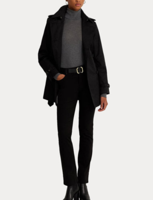 Lauren Ralph Lauren Double-Breasted Short Trench Coat MSRP $240