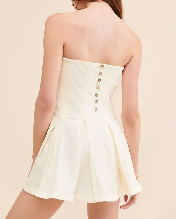 Free People Made Me Smile Strapless Mini Dress MSRP $78