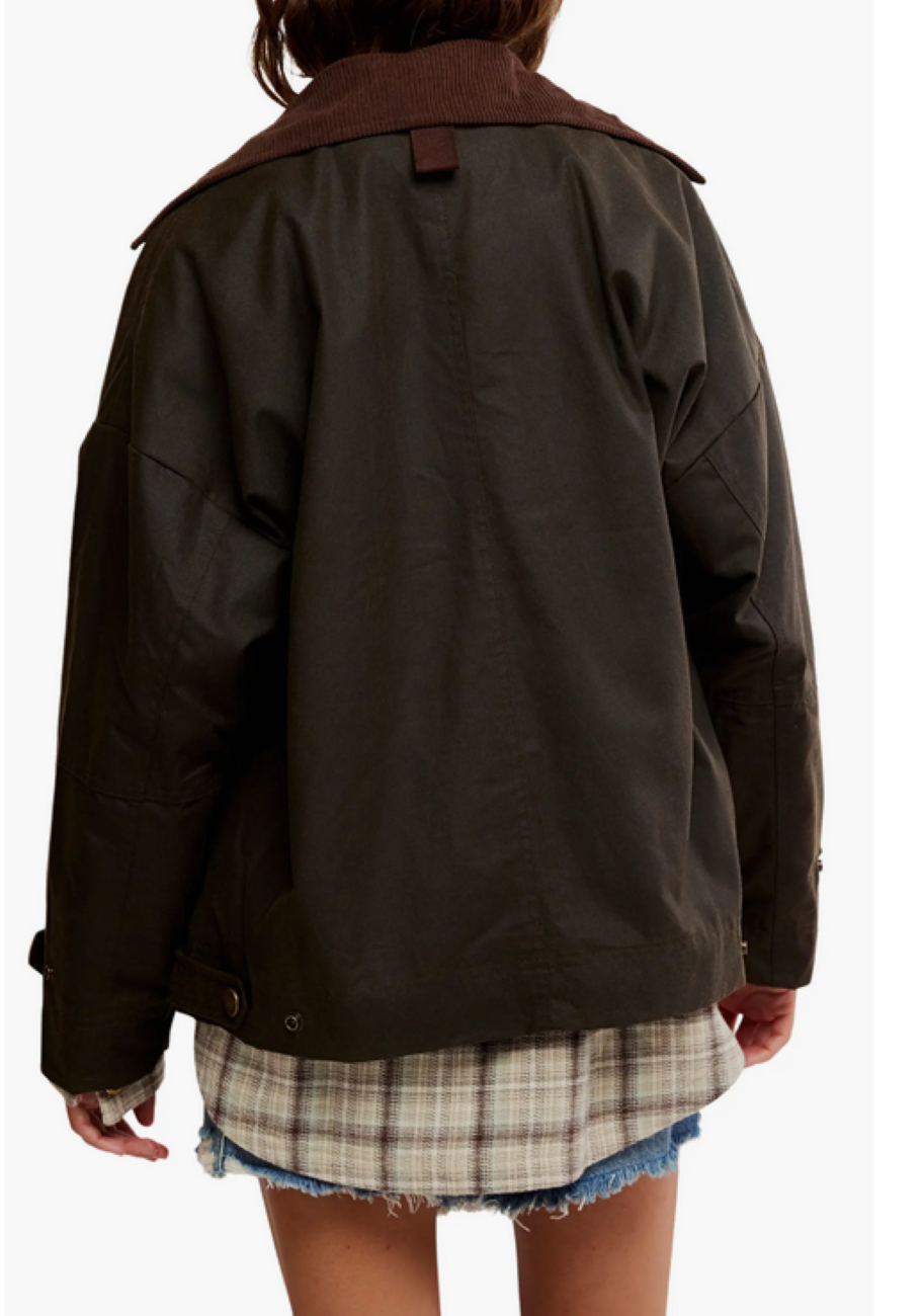 Free People Cori Waxed Jacket MSRP $298 Size XS # 18A 250 New