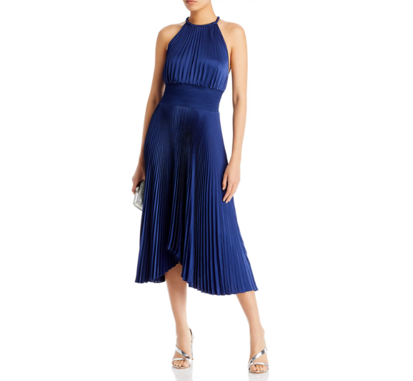 A.L.C. Renzo II Pleated Halter Dress MSRP $595