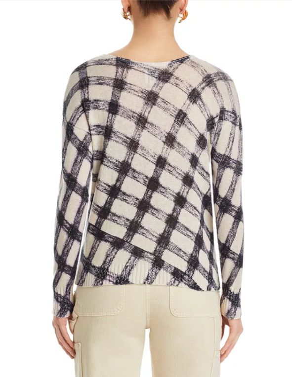 NIC+ZOE Etched Gingham Sweater MSRP $158