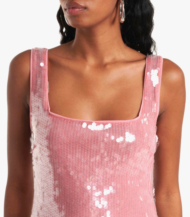 STAUD Le Sable Sequin Maxi Dress MSRP $495