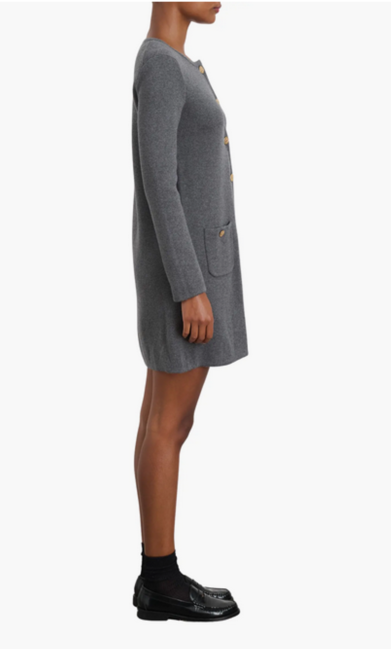 Alex Mill Stella Long Sleeve Cotton & Cashmere Knit Mini Sweater Dress MSRP $275