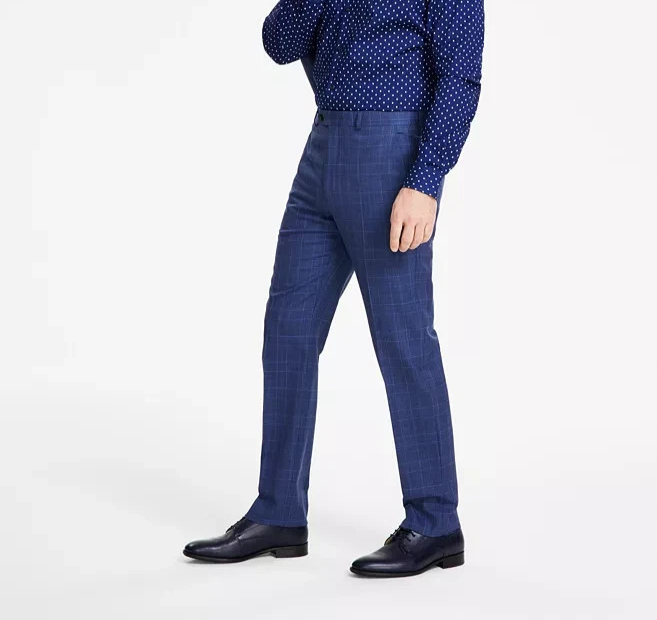 Michael Kors Men's Classic-Fit Stretch Wool-Blend Suit Pants MSRP $190