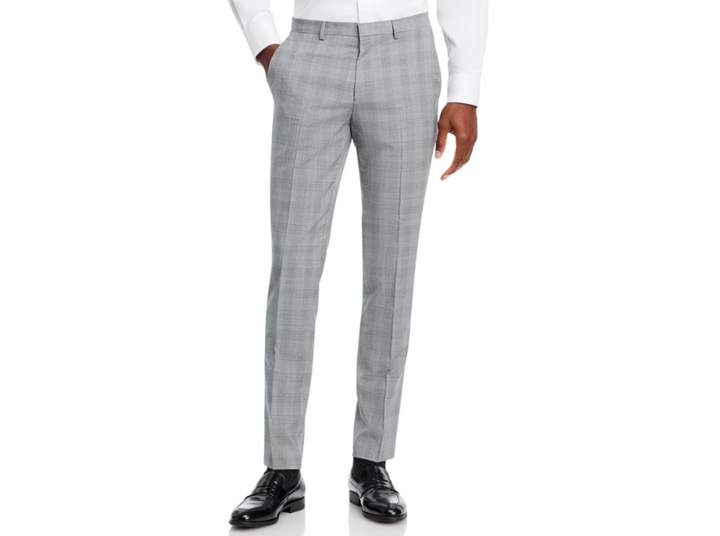 HUGO Hesten Plaid Wool Extra Slim Fit Suit Pants MSRP $198