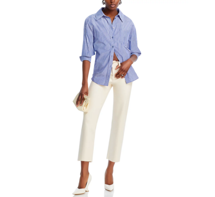 L'AGENCE Wanda Cropped High Rise Wide Leg Jeans MSRP $320