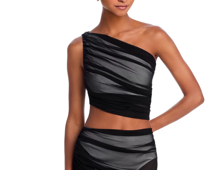 Norma Kamali Diana Asymmetric Bikini Top MSRP $145