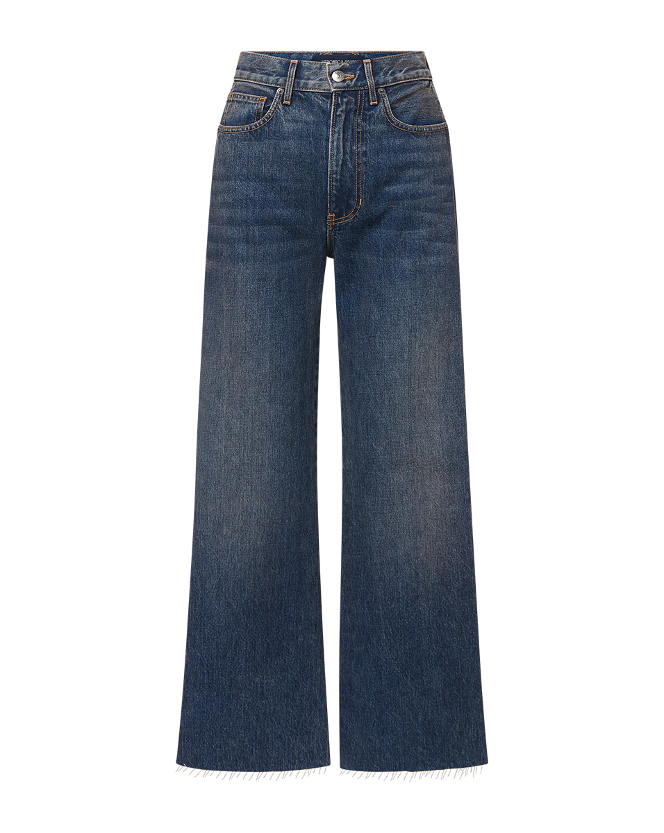 Veronica Beard Taylor Cropped Wide-Leg Jean MSRP $378