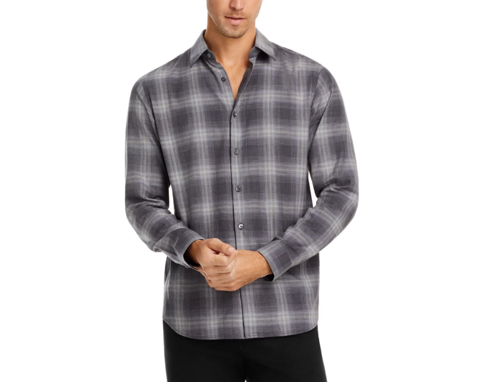 Theory Irving Shade Flannel Shirt MSRP $225