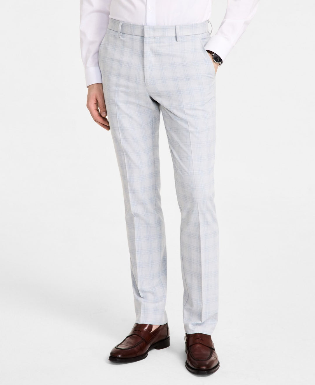 Tommy Hilfiger Modern-Fit Plaid Dress Pants MSRP $95