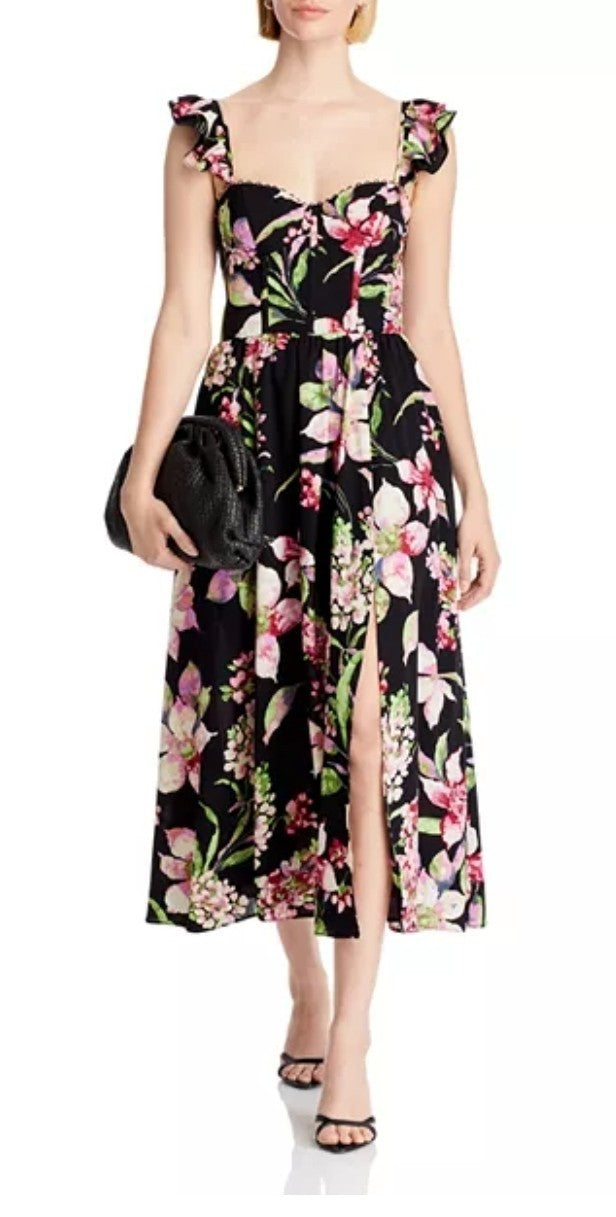 AQUA Corset Midi Dress MSRP $118