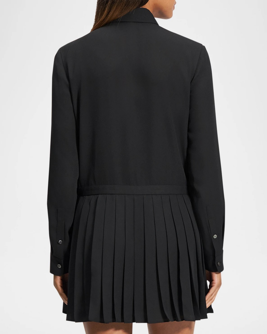 Theory Pleated Mini Shirtdress MSRP $395
