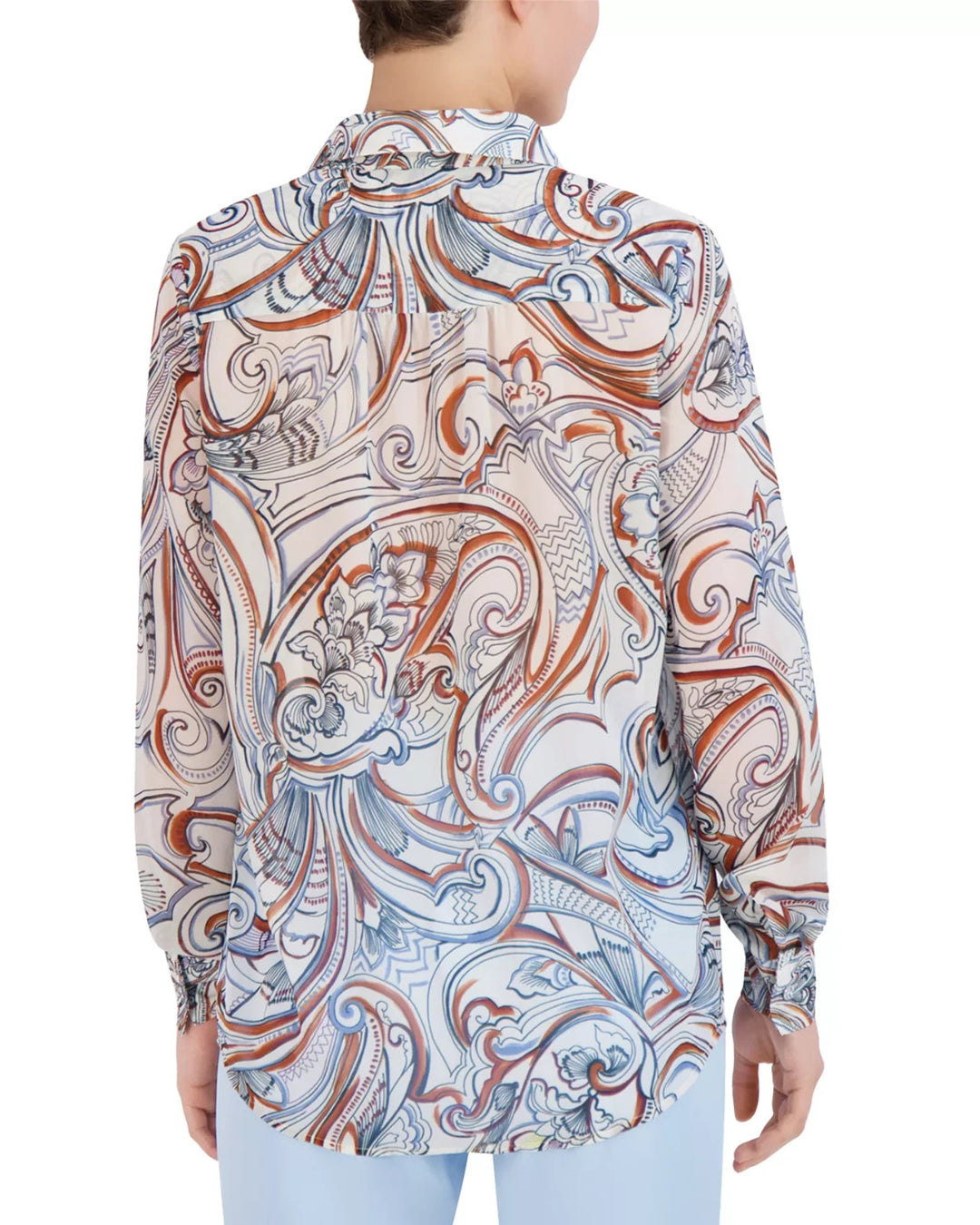 BCBGMAXAZRIA Printed Button Down Shirt MSRP $198