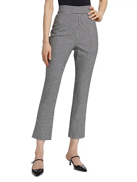 Toccin Women's Claire Houndstooth Crop Pants MSRP $395