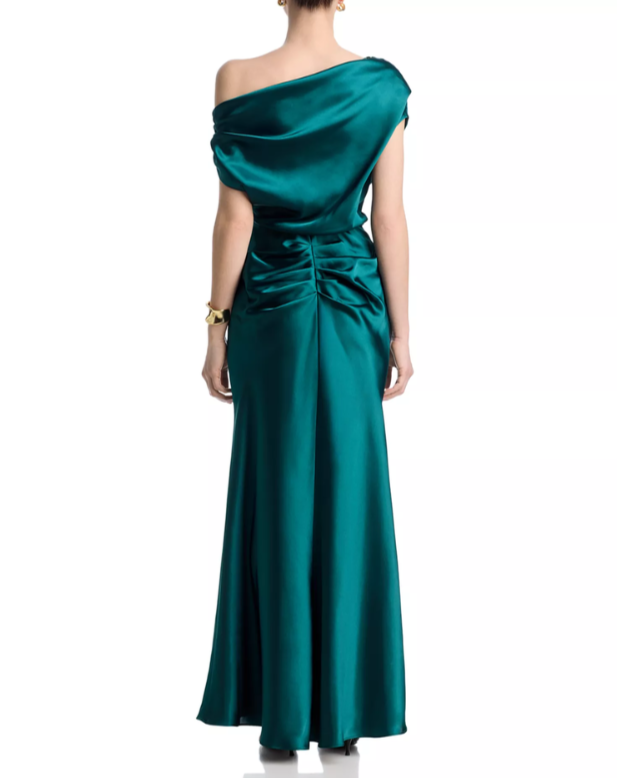 AQUA Satin Off The Shoulder Dress MSRP $238