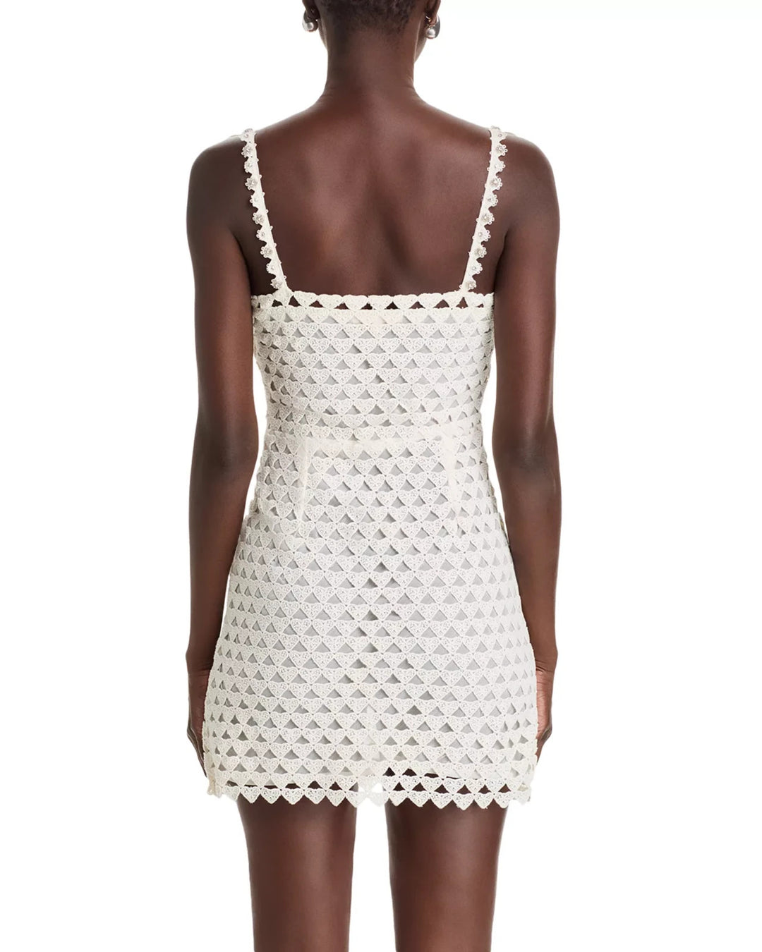 Love Shack Fancy Camara Heart Lace Mini Dress MSRP $495
